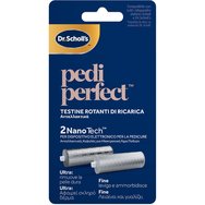 Scholl Pedi Perfect Recharge NanoTech Replacement Head Резервни ролкови глави за електрическа пила за крака, които премахват твърдата кожа, изглаждат и полират 2 броя