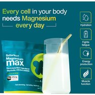 BetterYou Magnesium Max 3in1 Powder Хранителна добавка с формула с магнезий с високо съдържание & бионаличност срещу умора & за подобряване на мускулната ефективност 135g - Lemon & Lime Flavour BetterYou Magnesium Max 3in1 Powder Хранителна добавка с формула с магнезий с високо съдържание & бионаличност срещу умора & за подобряване на мускулната ефективност 135g - Lemon & Lime Flavour