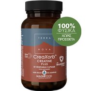 Terranova CreaXorb Creatine Plus Хранителна добавка с креатин монохидрат за подкрепа на мускулната сила при хора с повишени изисквания към физическата активност 50veg.caps Terranova CreaXorb Creatine Plus Хранителна добавка с креатин монохидрат за подкрепа на мускулната сила при хора с повишени изисквания към физическата активност 50veg.caps