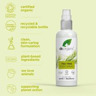 Dr Organic Tea Tree Foot Spray All Skin Types Purify & Deodorise 100ml