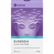 Agan Eusensia Calm Factors Хранителна добавка с биоактивен пептид от млечен протеин за справяне с внезапни стресови ситуации 10veg.caps