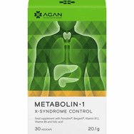 Agan Metabolin-1 X-Syndrome Control Хранителна Добавка с Екстракт от Ябълка, Маслина & Бергамот с Витамини от Група B за Активиране на Метаболизма с Насочено Действие за Намаляване на Мазнините & Балансиране на Липидите 60veg.caps Agan Metabolin-1 X-Syndrome Control Хранителна Добавка с Екстракт от Ябълка, Маслина & Бергамот с Витамини от Група B за Активиране на Метаболизма с Насочено Действие за Намаляване на Мазнините & Балансиране на Липидите 60veg.caps