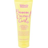 Umberto Giannini Banana Butter Nourishing Superfood Shampoo Шампоан със суперхрани, който задържа влагата и дълбоко хидратира къдриците с мощни натурални антиоксиданти 250ml