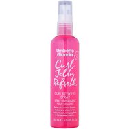 Umberto Giannini Curl Jelly Refresh Spray Спрей за освежаване на къдрици, който възстановява еластичността, текстурата и блясъка на отпуснати, безжизнени къдрици с масла от рицин и лавандула 150ml