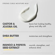 Umberto Giannini Strong Curls Moisture Milk Rosemary Oil Leave-In Conditioner Подхранващ балсам без отмиване, който омекотява и предпазва от накъсване с биотин, масло от шеа, рициново масло и жожоба 250ml