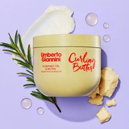 Umberto Giannini Strong Curls Rosemary Oil & Biotin Curling Hair Butter 300ml,Стилизиращо масло за къдрици без силикон за подхранване и укрепване на къдрава коса