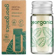 Georganics Spearmint Fluoride Free Plastic Free Dental Floss 50m