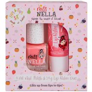 Miss Nella Promo Lips & Tips Set Lip Balm Butter Cheeks 3.4g & Peel Off Nail Polish Peach Slushie 4ml - Детски хидратиращ балсам за устни и детски нетоксичен лак за нокти на водна основа Miss Nella Promo Lips & Tips Set Lip Balm Butter Cheeks 3.4g & Peel Off Nail Polish Peach Slushie 4ml - Детски хидратиращ балсам за устни и детски нетоксичен лак за нокти на водна основа