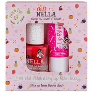 Miss Nella Promo Lips & Tips Set Lip Balm Sugar Plum 3.4g & Peel Off Nail Polish Tickle Me Pink 4ml - Детски хидратиращ балсам за устни и детски нетоксичен лак за нокти на водна основа Miss Nella Promo Lips & Tips Set Lip Balm Sugar Plum 3.4g & Peel Off Nail Polish Tickle Me Pink 4ml - Детски хидратиращ балсам за устни и детски нетоксичен лак за нокти на водна основа