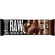 Warrior Raw Protein Oat Bar Хранителна добавка – овесен протеинов бар с високо съдържание на суроватъчен протеин за енергия & издръжливост с вкус на шоколад 75gr - Double Chocolate Flavoured