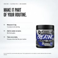 Warrior Creatine & Electrolytes Unflavoured Хранителна добавка с микронизиран креатин монохидрат и електролити за повишаване на мускулната сила, издръжливостта, енергията & хидратацията, без вкус 360g Warrior Creatine & Electrolytes Unflavoured Хранителна добавка с микронизиран креатин монохидрат и електролити за повишаване на мускулната сила, издръжливостта, енергията & хидратацията, без вкус 360g