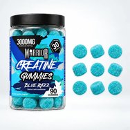Warrior Creatine Gummies Хранителна добавка с креатин за повишаване на мускулната сила & издръжливост с вкус на синя малина 90 желирани бонбона - Blue Razz Warrior Creatine Gummies Хранителна добавка с креатин за повишаване на мускулната сила & издръжливост с вкус на синя малина 90 желирани бонбона - Blue Razz