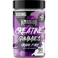 Warrior Creatine Gummies Хранителна добавка с креатин за повишаване на мускулната сила & издръжливост с вкус на горски плодове 90 желирани бонбона - Grape Fury