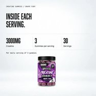 Warrior Creatine Gummies Хранителна добавка с креатин за повишаване на мускулната сила & издръжливост с вкус на горски плодове 90 желирани бонбона - Grape Fury Warrior Creatine Gummies Хранителна добавка с креатин за повишаване на мускулната сила & издръжливост с вкус на горски плодове 90 желирани бонбона - Grape Fury