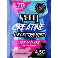 Warrior Creatine Plus Electrolytes Хранителна добавка с креатин монохидрат и комплекс от електролити в комплексна формула за ежедневен прием с приятен вкус 15sachets x 9g - Mixed Berry Flavor Warrior Creatine Plus Electrolytes Хранителна добавка с креатин монохидрат и комплекс от електролити в комплексна формула за ежедневен прием с приятен вкус 15sachets x 9g - Mixed Berry Flavor