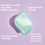 Tangle Teezer Compact Styler Hairbrush for Straight & Curly Hair 1 бр - Teal Matte Chrome