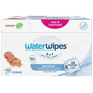 WaterWipes Baby Wipes 0m+, 720 броя - Бебешки мокри кърпички без аромат с 99.9% вода & 0.01% екстракт от семена на грейпфрут WaterWipes Baby Wipes 0m+, 720 броя - Бебешки мокри кърпички без аромат с 99.9% вода & 0.01% екстракт от семена на грейпфрут