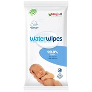 WaterWipes Sensitive+ Newborn & Baby Wipes 0m+, 28 бр - Неароматизирани почистващи бебешки кърпички с 99,9% вода и 0,01% екстракт от семки на грейпфрут