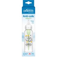 Dr. Brown’s Anti-colic Options+ Spit-up, Burping & Gas Код SB81107 пластмасово бебешко шише, специално проектирано да намалява коликите & рефлукса, причинени от храненето при бебета​​​​​​​ 250ml - Goat