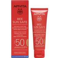 Apivita Bee Sun Safe Anti-Spot & Anti-Age Defence Face Cream Spf50 Tinted 50ml