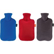 Fashy Hot Water Bottle Fleece Черен 2 литра, 1 бр