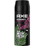 Axe Wild Bergamot & Pink Pepper 48h Non Stop Fresh Deodorant Body Spray 150ml - Дезодорант спрей с екзотичен аромат на бергамот и розов пипер Axe Wild Bergamot & Pink Pepper 48h Non Stop Fresh Deodorant Body Spray 150ml - Дезодорант спрей с екзотичен аромат на бергамот и розов пипер