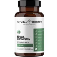 Natural Doctor Be Well Multivitamin Хранителна добавка с витамини, минерали & ензими за справяне с умората и изтощението, силен имунитет & покриване на хранителни дефицити 60veg.caps