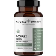 Natural Doctor B-Complex Active Добавка с витамини от комплекс B за добро функциониране на нервната система, срещу умора и изтощение за увеличена умствена продуктивност 60veg.caps