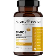 Natural Doctor Turmeric & Ginger Хранителна добавка с корен от куркума, екстракт от джинджифил и черен пипер със силни противовъзпалителни и антиоксидантни свойства 60veg.caps