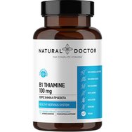 Natural Doctor B1 Thiamine 100mg Диетична добавка с Витамин B1 (Тиамин) за нормалното функциониране на нервната система, сърцето и за повишаване на настроението 90veg.caps
