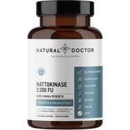 Natural Doctor Nattokinase 2.000 FU Добавка с ензим Натоциназа от ферментация на соя за добро сърдечно-съдово здраве и нормално кръвообращение - Коагулация на кръвта 120 веган капсули Natural Doctor Nattokinase 2.000 FU Добавка с ензим Натоциназа от ферментация на соя за добро сърдечно-съдово здраве и нормално кръвообращение - Коагулация на кръвта 120 веган капсули