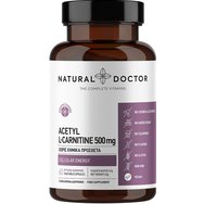 Natural Doctor Acetyl L-Carnitine 500mg Добавка с аминокиселината ацетил-L-карнитин за енергия, с антиоксидно действие и поддръжка на мозъчната функция 60 веган капсули