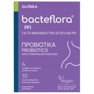 Olonea Bacteflora PPI Probiotics 30veg.caps - Хранителна добавка с пробиотици, витамини и минерали за лечение на PPI