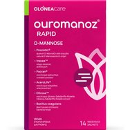 Olonea Ouromanoz Rapid 14 Sachets - Хранителна добавка с маноза, билкови екстракти и пробиотици за лечение на инфекции на пикочните пътища и укрепване на имунната система Olonea Ouromanoz Rapid 14 Sachets - Хранителна добавка с маноза, билкови екстракти и пробиотици за лечение на инфекции на пикочните пътища и укрепване на имунната система