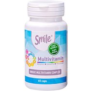 Smile Multivitamin 60cpas - Мултивитамини, минерали и суперхрани - хранителна добавка за енергия, стимулация, силен имунитет и ежедневно благополучие Smile Multivitamin 60cpas - Мултивитамини, минерали и суперхрани - хранителна добавка за енергия, стимулация, силен имунитет и ежедневно благополучие