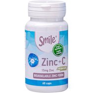 Smile Zinc+C & Quercetin 60caps - Хранителна добавка с цинк, витамин C и кверцетин за нормална функция на имунната система с антиоксидантни свойства