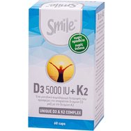 Smile Promo Vitamin D3 5000IU + K2 60caps & Δώρο Zinc+C 60caps Smile Promo Vitamin D3 5000IU + K2 60caps & Δώρο Zinc+C 60caps