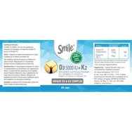 Smile Promo Vitamin D3 5000IU + K2 60caps & Подарък Probio 45B 10caps Smile Promo Vitamin D3 5000IU + K2 60caps & Подарък Probio 45B 10caps