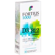 Geoplan Fortius Vitamins D3 1000IU & B12 1000μg 30Disp.tabs - Хранителна добавка с витамини D3 & B12 за подсилване на имунната система, нормална функция на нервната система, енергия & тонус Geoplan Fortius Vitamins D3 1000IU & B12 1000μg 30Disp.tabs - Хранителна добавка с витамини D3 & B12 за подсилване на имунната система, нормална функция на нервната система, енергия & тонус