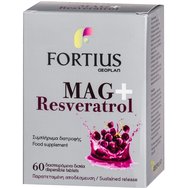 Geoplan Fortius Mag+ Resveratrol Хранителна добавка с магнезий & ресвератрол за нормалната функция на нервната & мускулната система 60Disp.tabs