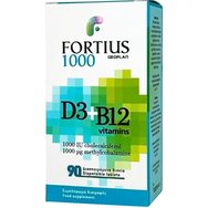 Geoplan Fortius Vitamins D3 1000IU & B12 1000μg Хранителна добавка с витамини D3 & B12 за подсилване на имунната система, нормална функция на нервната система, енергия & тонус 90Disp.tabs Geoplan Fortius Vitamins D3 1000IU & B12 1000μg Хранителна добавка с витамини D3 & B12 за подсилване на имунната система, нормална функция на нервната система, енергия & тонус 90Disp.tabs