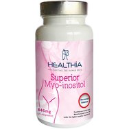 Healthia Superior Myo-Inositol 60caps - Хранителна добавка с мио-инозитол, витамини, минерали и билкови екстракти за хормонален баланс, регулиране на цикъла и подобрена плодовитост при жените
