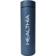 Healthia Stainless Steel Isothermic Bottle with Thermometer Blue 500ml 1 бр - Термос от неръждаема стомана с термометър в син цвят