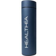Healthia Stainless Steel Isothermic Bottle with Thermometer Blue 500ml 1 бр Healthia Stainless Steel Isothermic Bottle with Thermometer Blue 500ml 1 бр