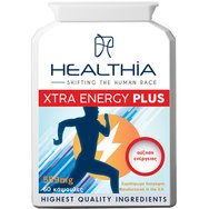 Healthia XTRA Energy Plus 559mg Хранителна добавка с билкови екстракти & витамини от комплекс B за енергия & работоспособност 60caps