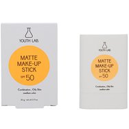 Youth Lab Matte Make Up Spf50 Medium Colour Stick Лек матов слънцезащитен грим-стик с висока защита и цвят за равномерно покритие и контрол на омазняването 20g