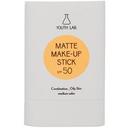 Youth Lab Matte Make Up Spf50 Medium Colour Stick Лек матов слънцезащитен грим-стик с висока защита и цвят за равномерно покритие и контрол на омазняването 20g