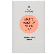 Youth Lab Matte Make Up Spf50 Dark Colour Stick Лек матов слънцезащитен грим-стик с висока защита и цвят за равномерно покритие и контрол на омазняването 20g