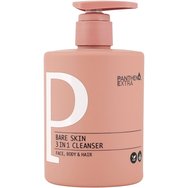 Panthenol Extra Bare Skin 3in1 Cleanser 500ml - Дамски душ гел за лице, тяло & коса с аромат на жасмин с помпа