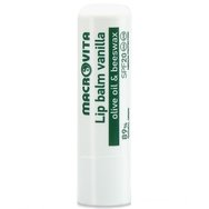 Macrovita Lip Balm Spf20 Vanilla 4.8gr - Овлажняващ балсам за устни с умерена слънцезащита със зехтин и пчелен восък, вкус на ванилия Macrovita Lip Balm Spf20 Vanilla 4.8gr - Овлажняващ балсам за устни с умерена слънцезащита със зехтин и пчелен восък, вкус на ванилия
